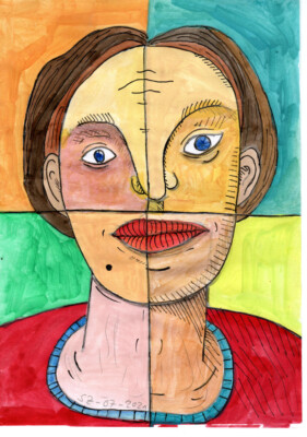 head - multi colored